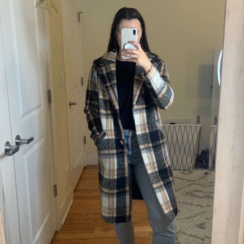 River Island Plaid Coat